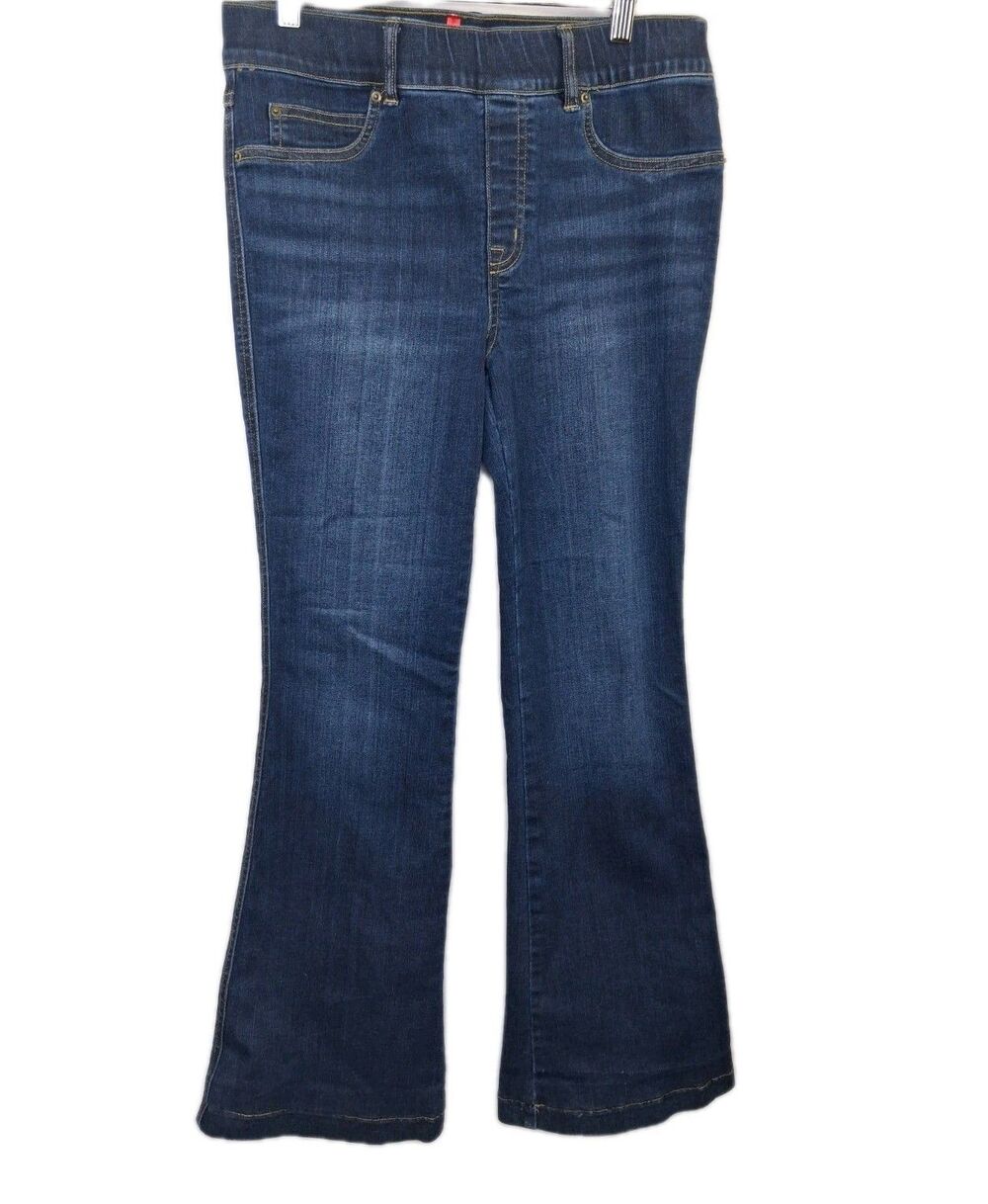 Spanx Womens Flare Jeans M Regular Midnight Shade Stretch Slimming